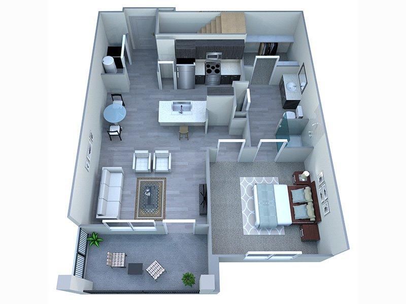 A3G 1x1 floorplan at Skye at McClintock Station