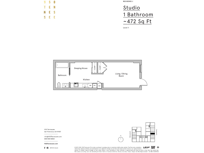 Studio 472 floorplan