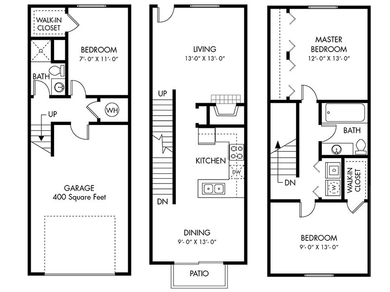 30010c2 floorplan at Carefree Village Townhomes