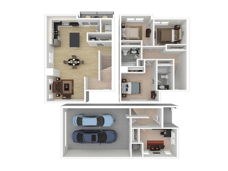 3 Bedroom 2 Bathroom C