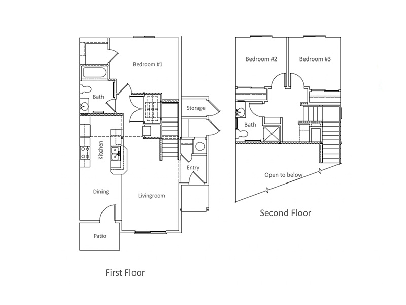 3 Bedroom 2 Bath B