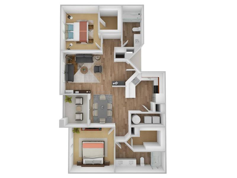 2 Bedroom C floorplan at Portola South Mountain