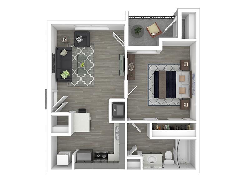 1x1-554- Classic floorplan at Sonoran Reserve