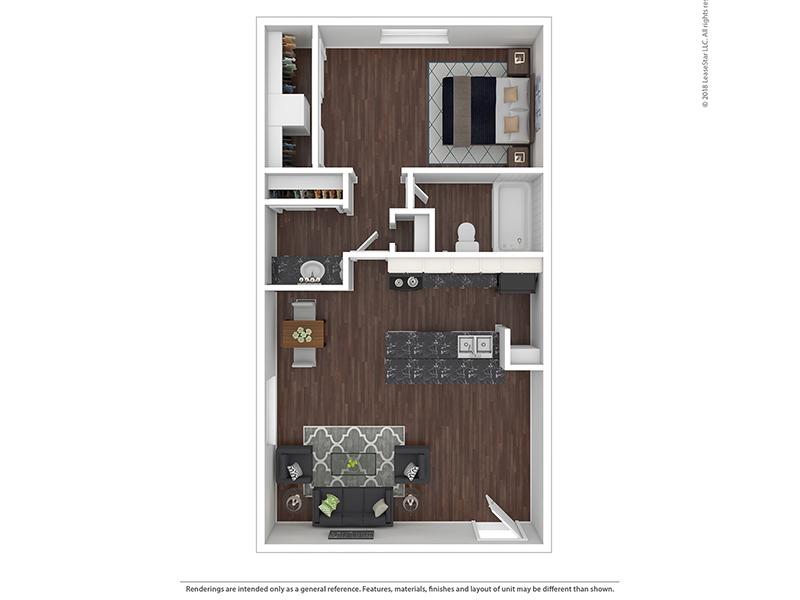 1 Bedroom 1 Bath A1-600