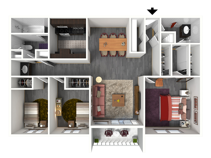 3 Bedroom 1.5 Bath