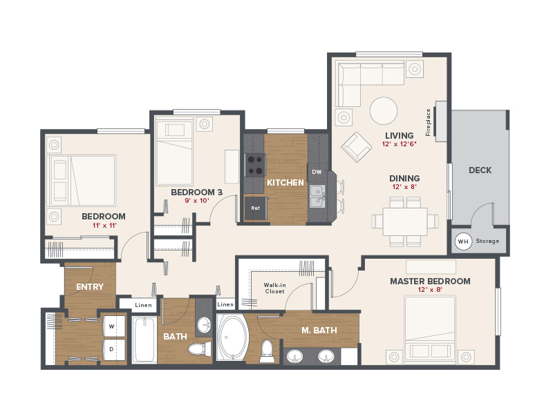 Elm floorplan at Hidden Creek