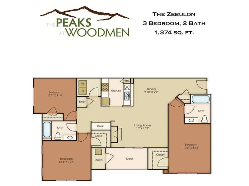 Zebulon floorplan at Peaks at Woodmen