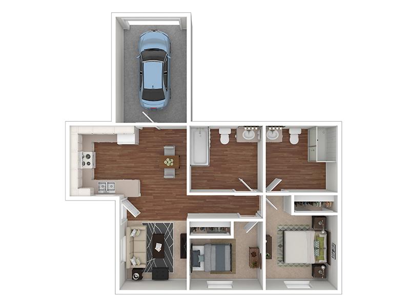 2 Bedroom 2 Bathroom A