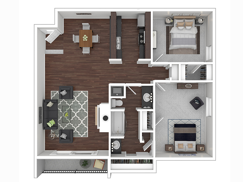 SPLIT floorplan at The Crimson