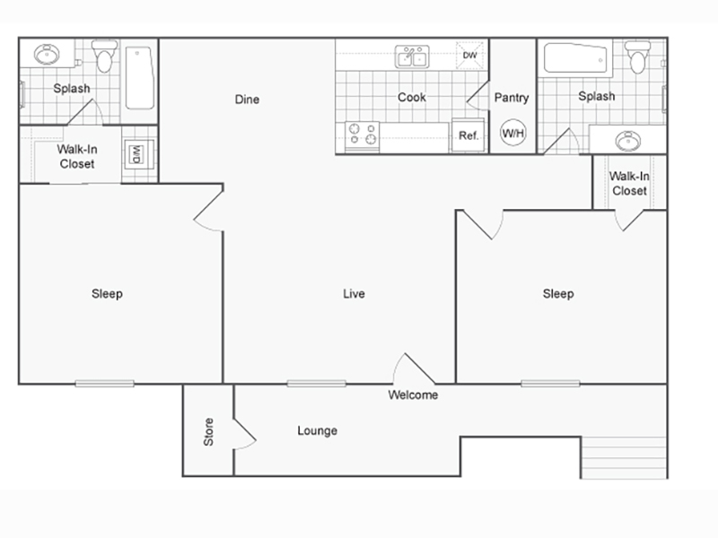 Jade Renovated floorplan at Portola East Mesa