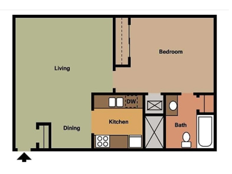 1 Bedroom floorplan