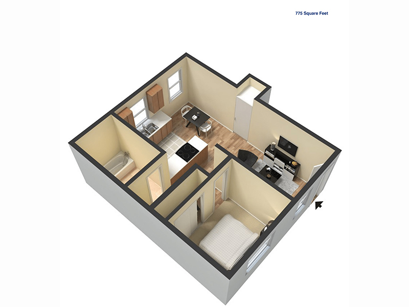 A1R floorplan at Peaks at the Park