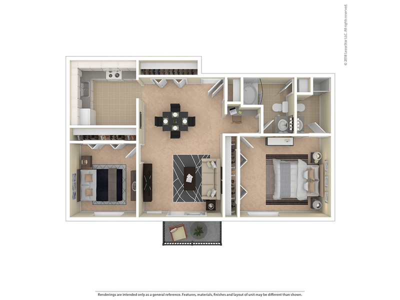 Sandstone floorplan at Prairie View Apartments