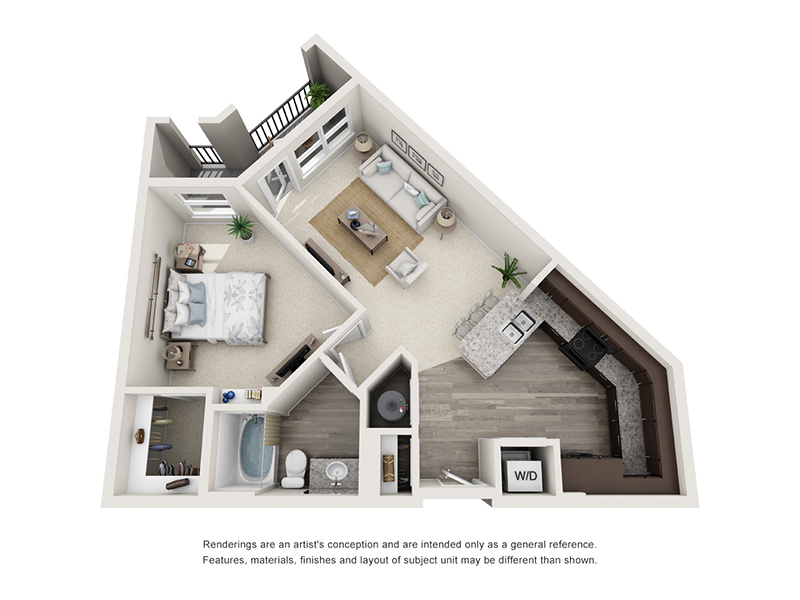 The Bourne floorplan at Atlantic on the Avenue