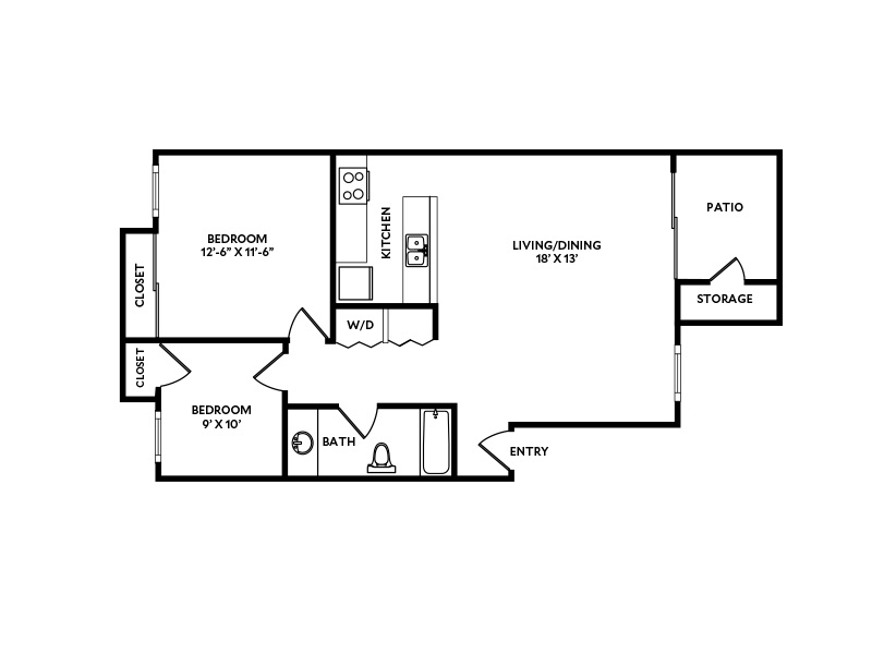 2C floorplan at The Boulders