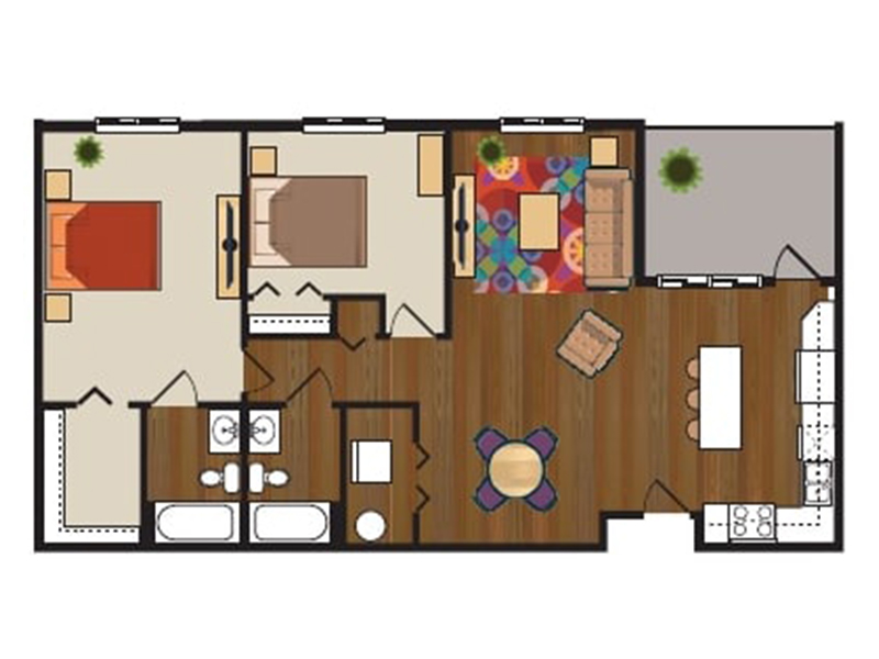 Douglass floorplan at One Nineteen on Main