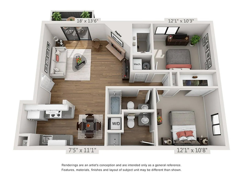 Ranch floorplan at Fielders Creek