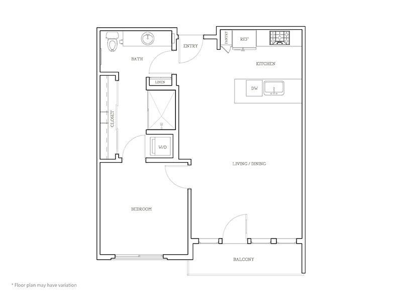 A2 floorplan at Seventyone15 McDowell