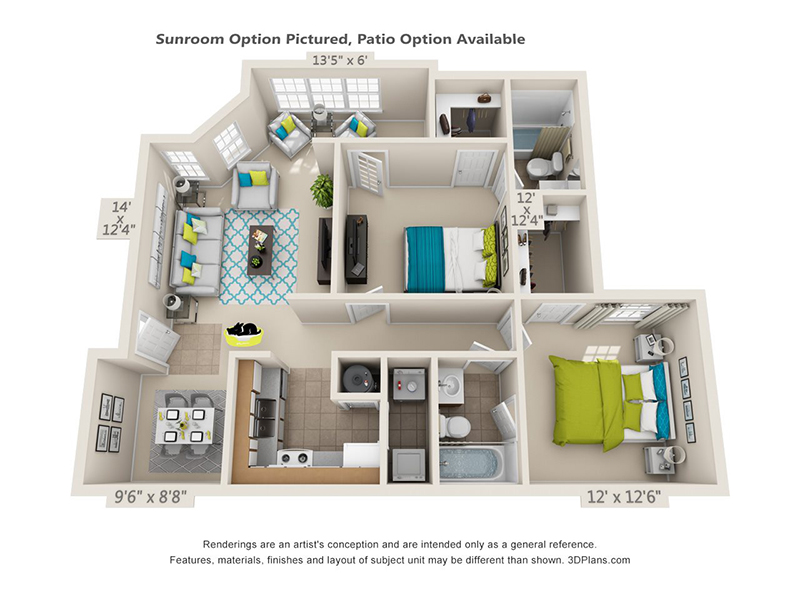 B2 floorplan at Willowbrook