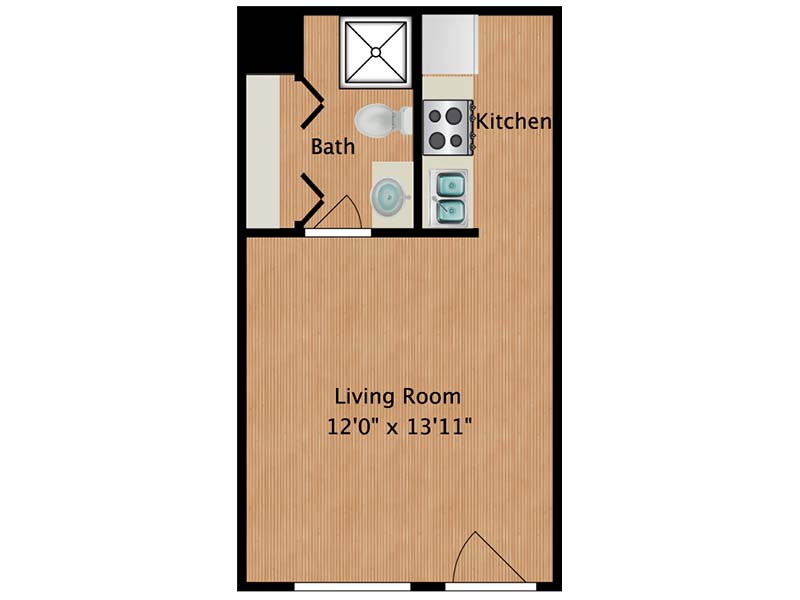 S1 floorplan at Prados Apartments at Arcadia