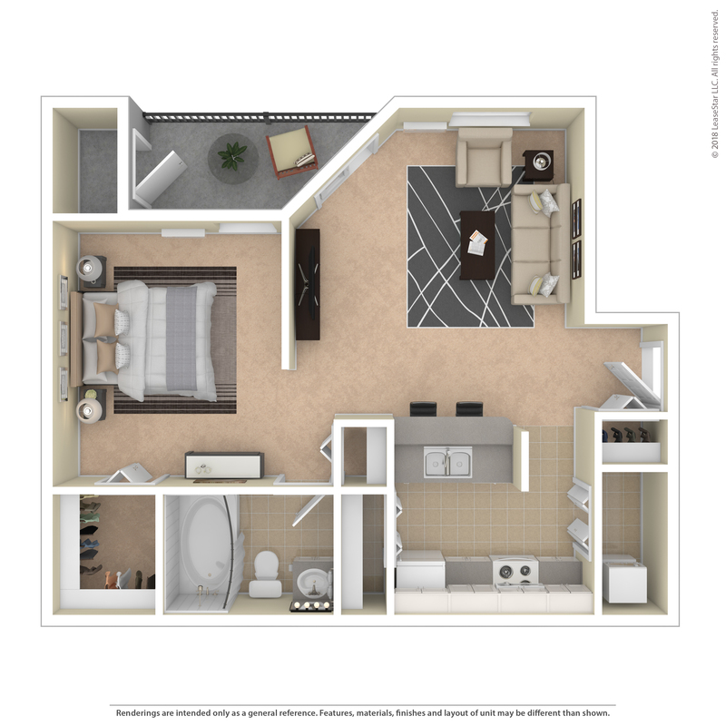 Tangelwood floorplan at Prairie View Apartments