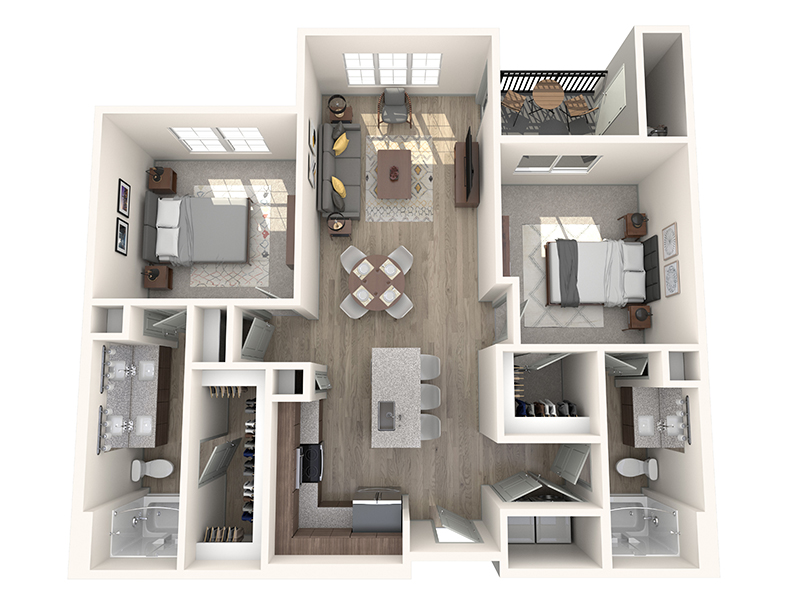 B1 floorplan at Kalon Luxury Apartments