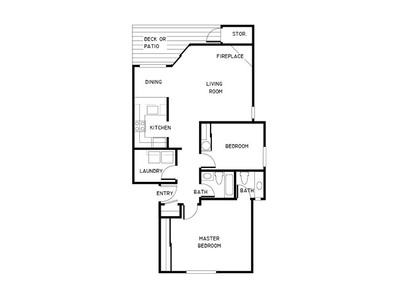 2x1.5-C floorplan at Cedardale