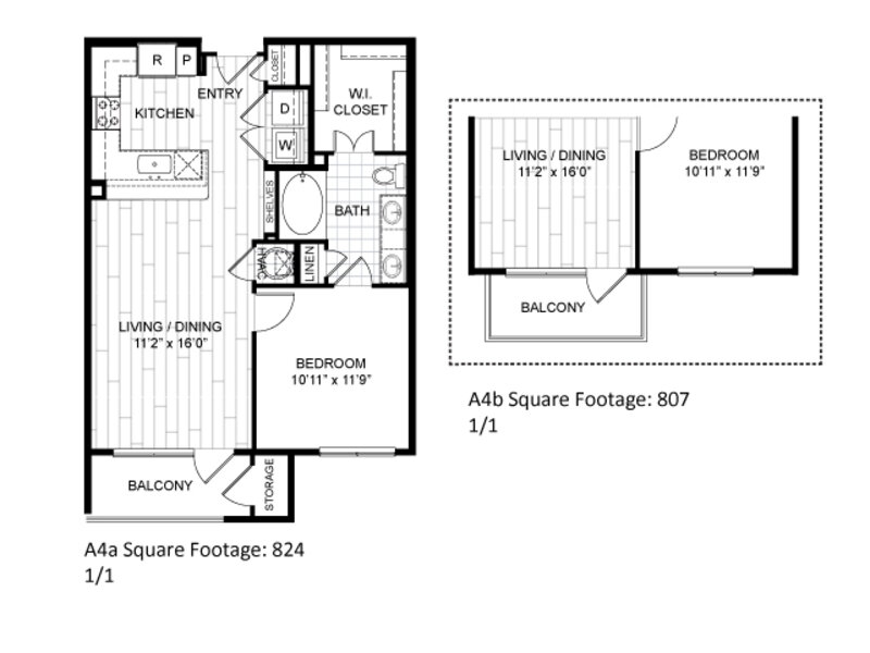 A4 floorplan at The Moderne