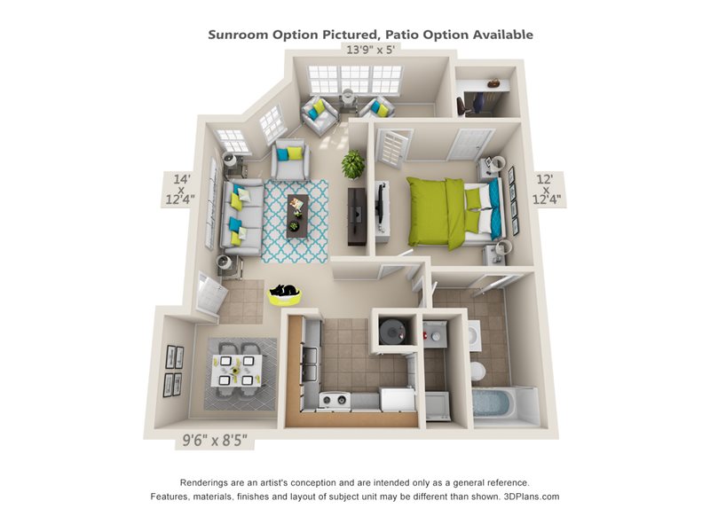 A2 floorplan at Willowbrook