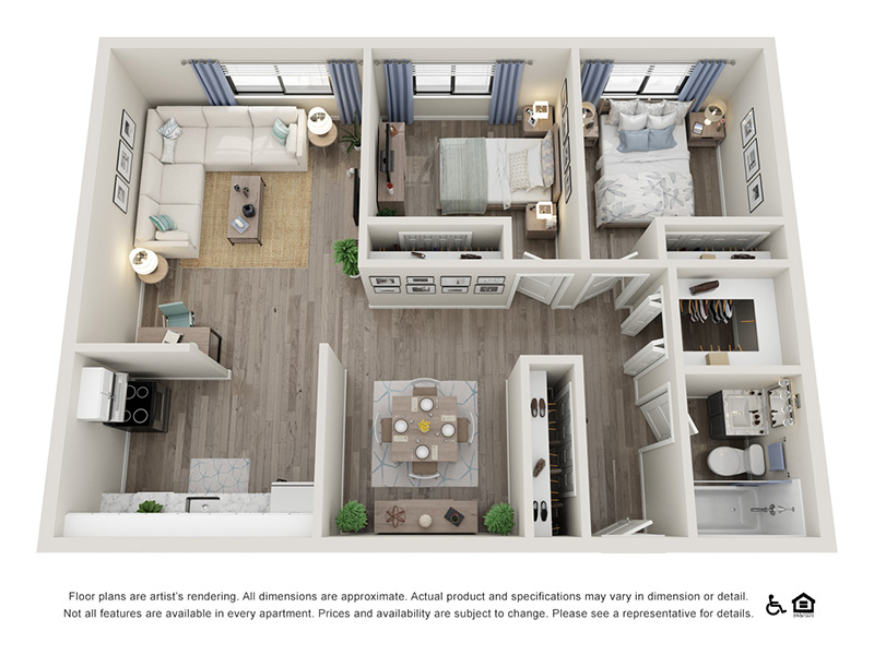 North 2x1 floorplan