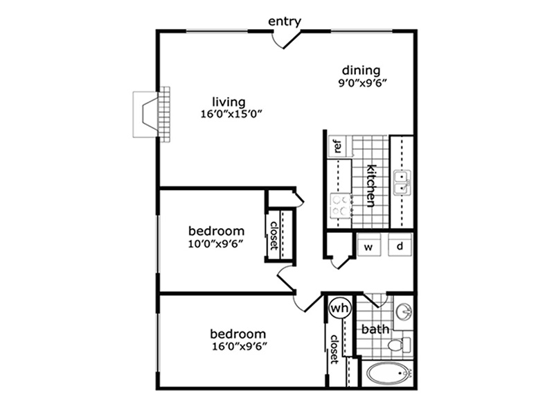 B4 floorplan at Habitat Apartment Homes