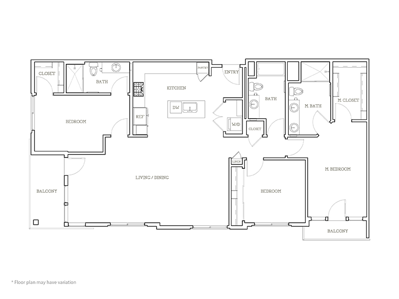 C3 floorplan at Seventyone15 McDowell