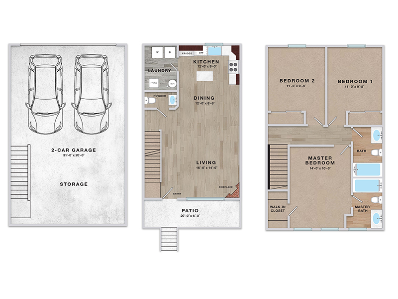 Cottonwood floorplan at Enclave Rigden Farm