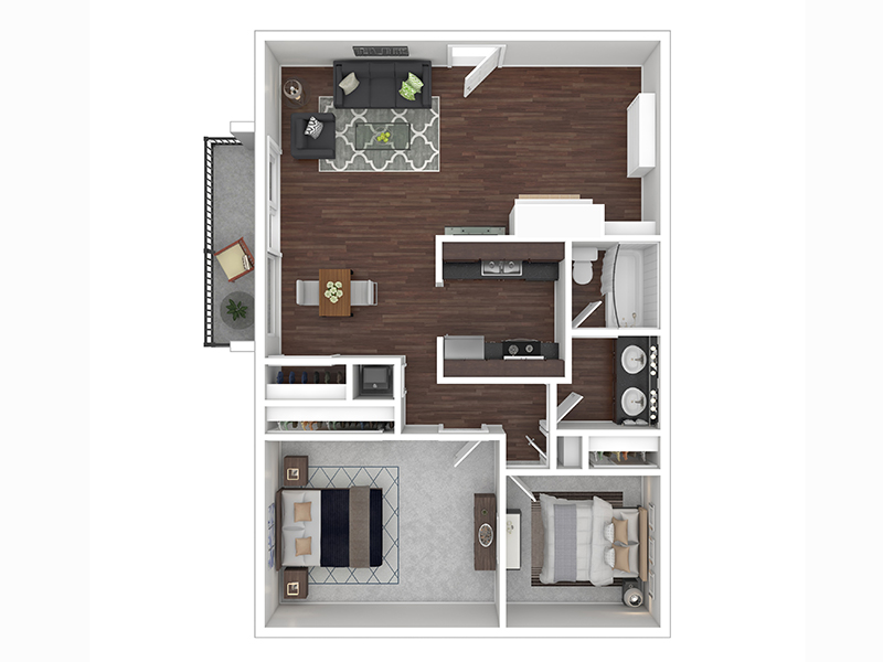 DEN floorplan at The Crimson