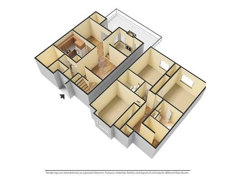 3 Bed 2.5 Bath floorplan at The Vue at St. Andrews