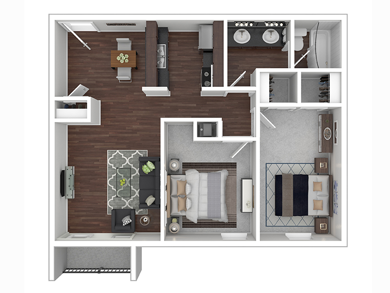 2-SM floorplan at The Crimson