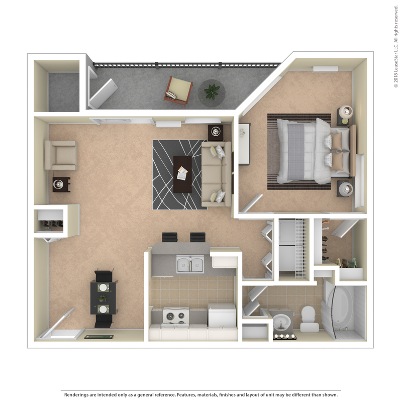 Runswick floorplan at Prairie View Apartments