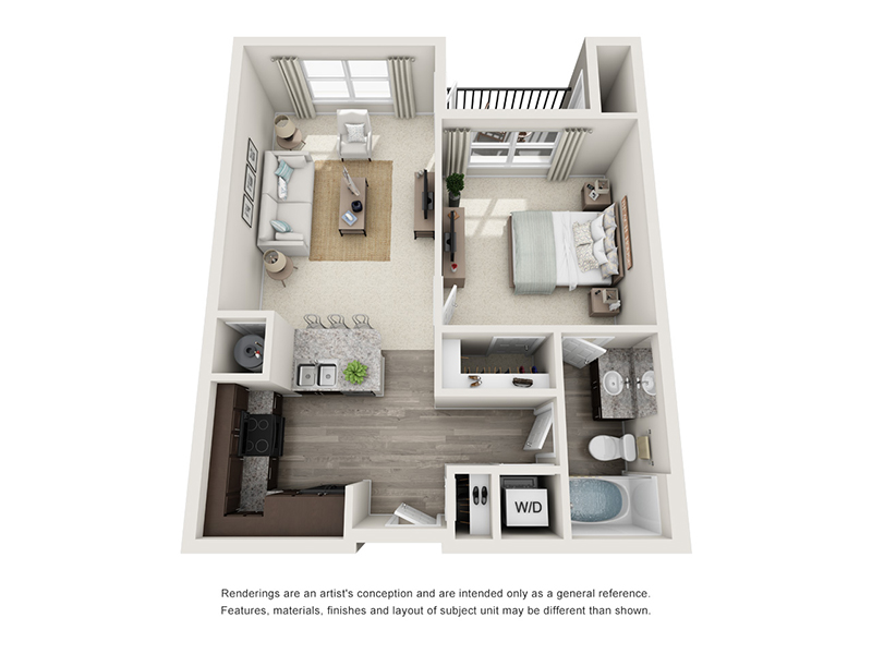 The Buist floorplan at Atlantic on the Avenue