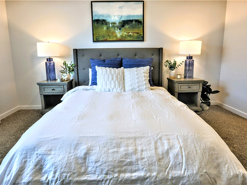 Furnished Bedroom | Amazon Falls Townhomes in Eagle, ID