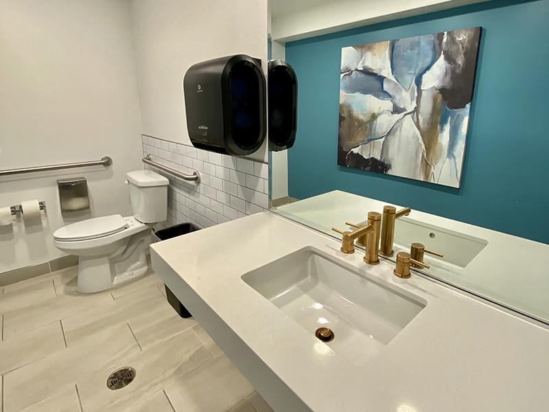 Clubhouse Bathroom | Downtown West Apartments in Salt Lake City, UT