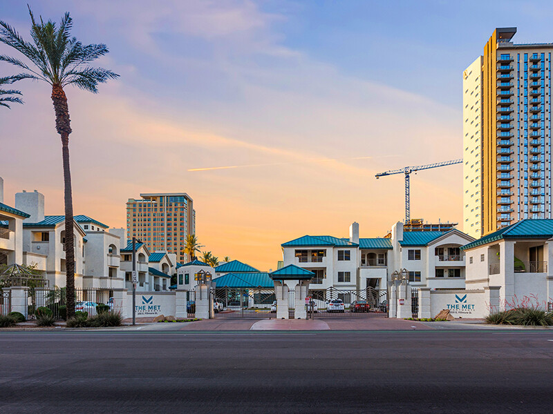 Front of Apartment Complex | The Met at 3rd and Fillmore Apartments in Phoenix, AZ