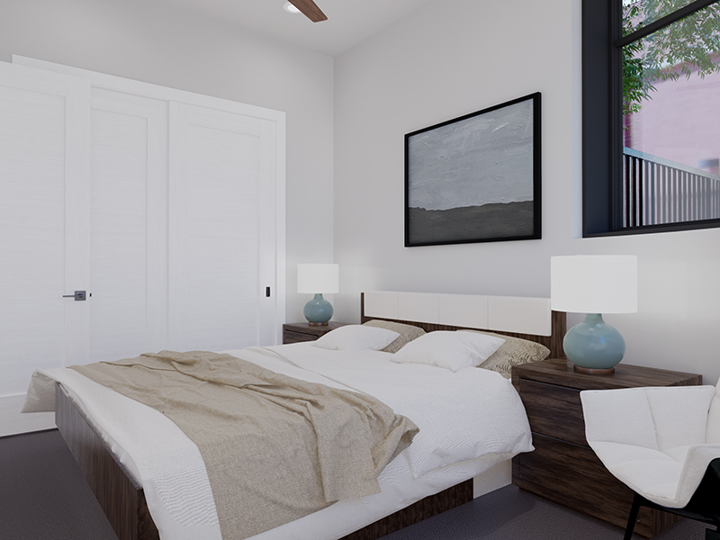 Bedroom | Unit 100 | The Charli