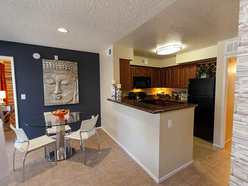 Dining Room & Kitchen | Tower at Tropicana in Las Vegas