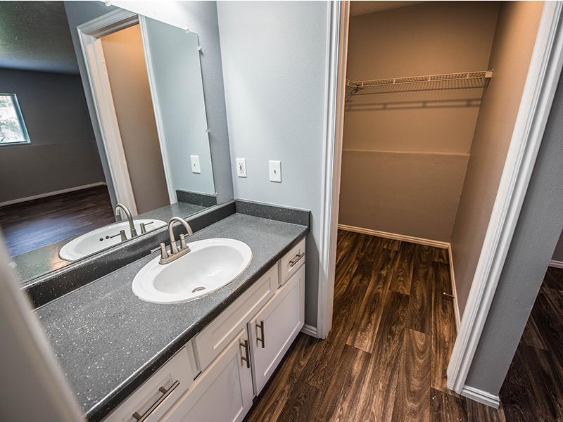 Sink and Closet | Hidden Cove Apartments