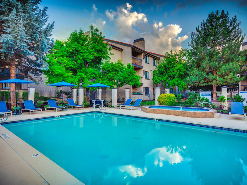 Shimmering Pool | Santa Fe at Cottonwood Apartments in Cottonwood Heights, UT