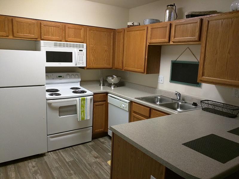 Kitchen | Village at Rivers Edge Apartments