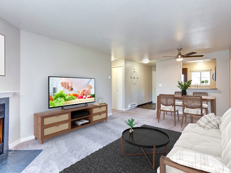 Living Room | Latitude Apartments in Everett, WA