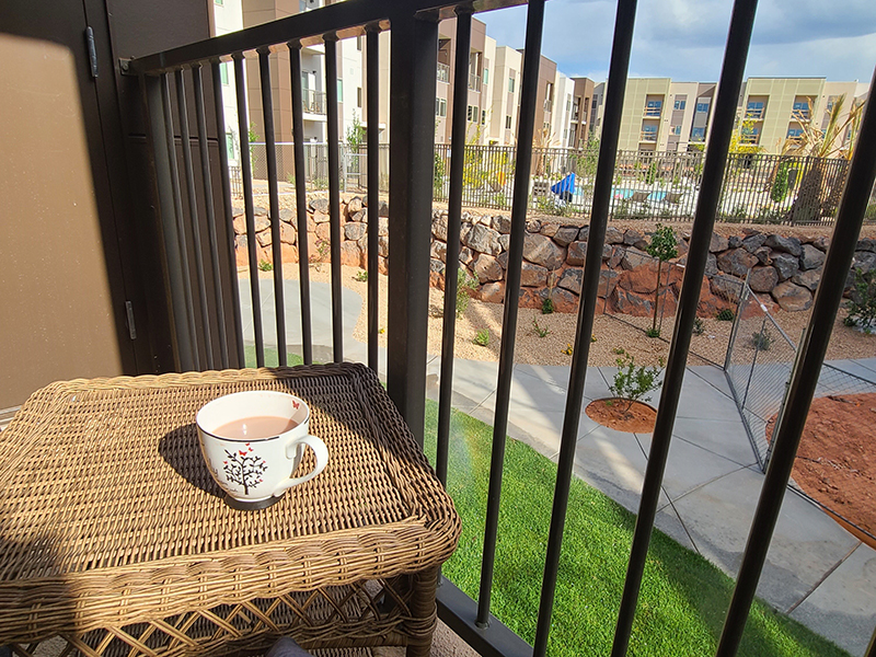 Balcony View | Sky at Brio Senior Apartments in Washington, UT