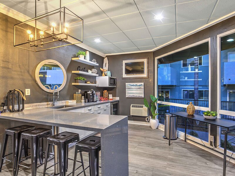Clubhouse Kitchen | Atwater Cove Apartments in Costa Mesa, CA