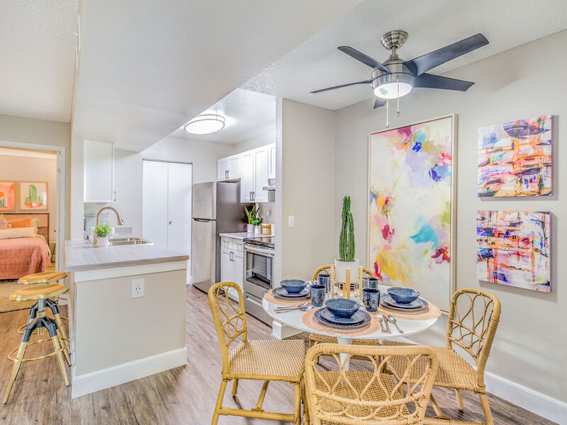 Dining Area and Kitchen | Mojave Flats | Apartments in Las Vegas